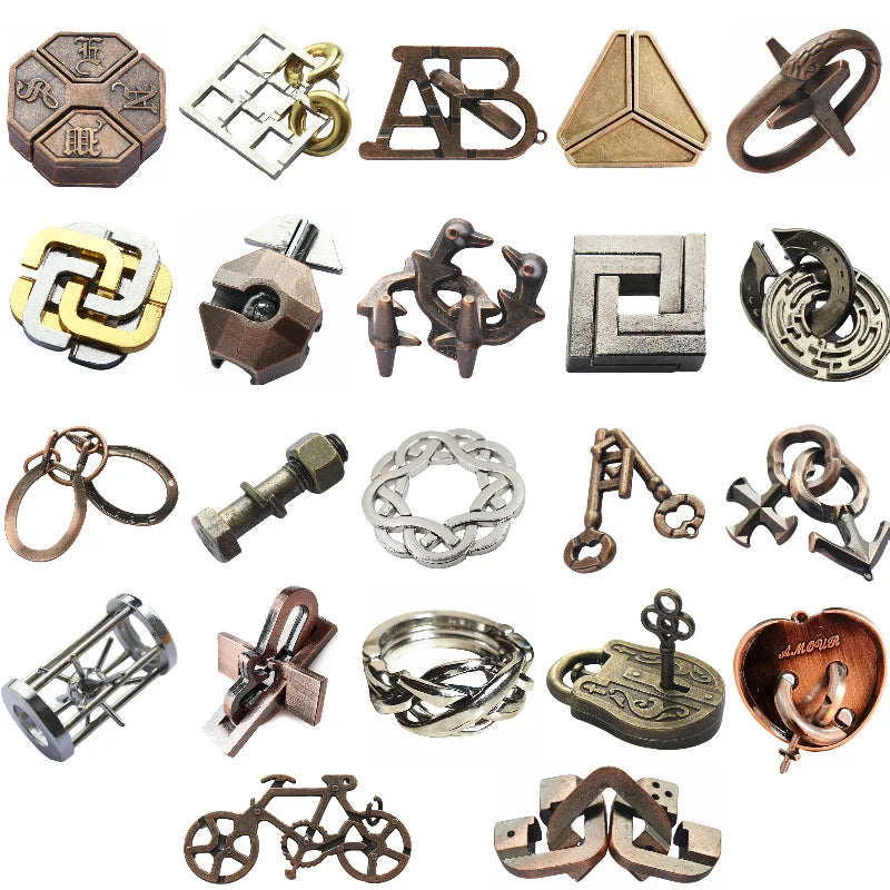 Classic IQ Metal Lock Puzzle – Brain Teaser Magic Baffling Game Toy for Kids & Adults