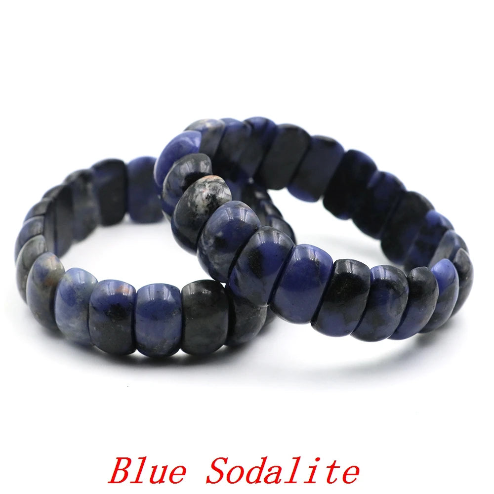 Natural Amethyst Gemstone Beads Bracelet Energy Stone Chakras Elastic Rope Healing Crystal Bangle Jewelry Woman Birthstone Gifts