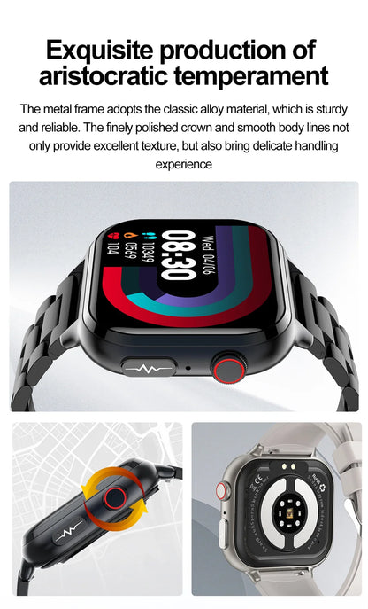 2025 Medical Grade ECG+PPG Smart Watch – Blood Sugar & Health Monitor