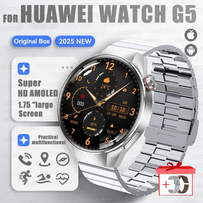 2025 New For HUAWEI Watch G5 PlUS Smart Watch Men 1.75" HD AMOLED Screen GPS track Heart Rate Bluetooth Call Compass SmartWatch
