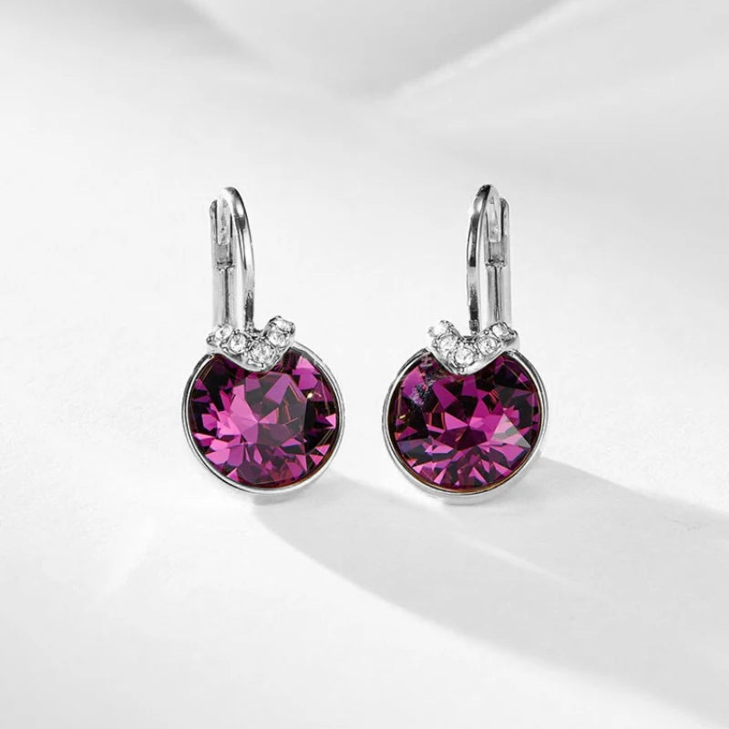Fashion Small Bella Boucle D'oreille Femme made with Crystal from Austria for Women Wedding Party Jewelery Accessory Bijoux Gift