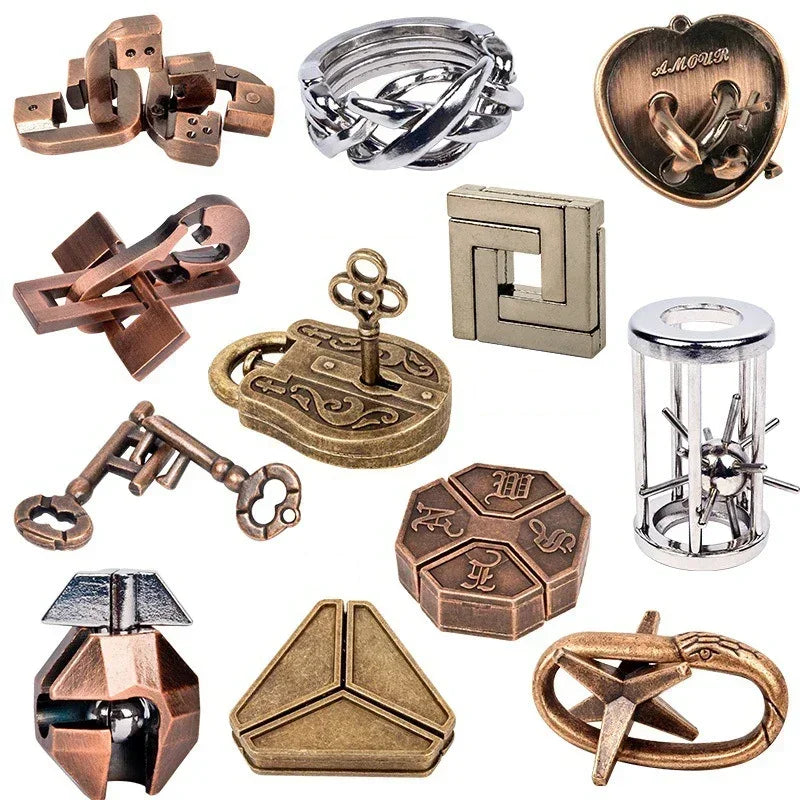Creative IQ Metal Brain Teaser Puzzle – Magic Baffling Game Toy for Kids & Adults