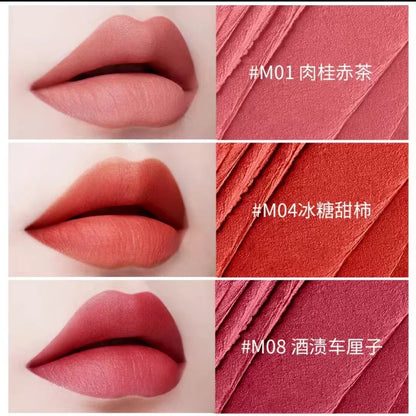 AKF Lip Mud Matte Velvet Soft Mist Lipstick Moisturizing Longlasting High Pigmented Lip Tint Lip Glaze Cosmetics Makeup
