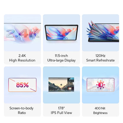 【World Premiere】Blackview MEGA 1 Tablet 11.5 inch 2.4K 120Hz Display 12GB 256GB 8800mAh 50MP+13MP Camera 33W Fast Charging