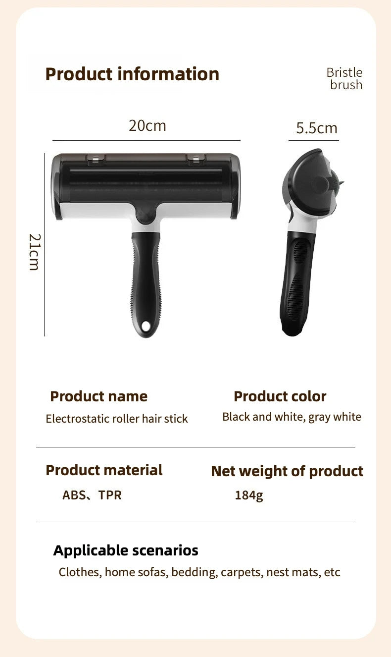 Pet Hair Remover Roller,Reusable Animal Wool Collector for Dogs and Cats,Easy to Clean Pet Hair from Carpet,Furniture,and Sofa