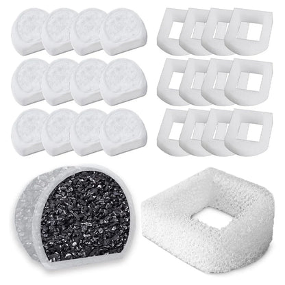 Replace Carbon Filters Compatible with Petsafe 1/2 Gallon, 1 Gallon, 2 Gallon, Seaside, Butterfly, Creekside, Seascape Fountain