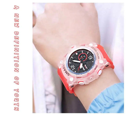 SMAEL 8007 Military Sport Watch – LED Digital Dual Time, Waterproof Men's Wristwatch