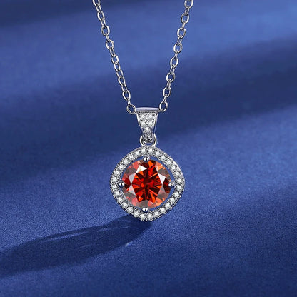 100% Real D Color 1 Carat Moissanite Pendant Necklace GRA Certificate for Women Wedding Bridal S925 Sterling Silver Fine Jewelry