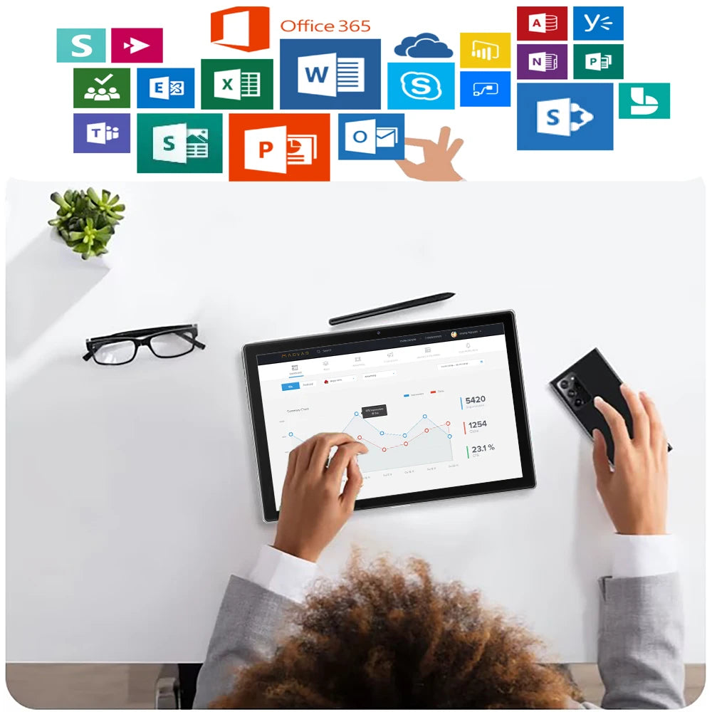 2025 New Google 5G Pad 10.1 Inch Tablets 2K HD Display Octa Core 8GB RAM 512GB ROM Dual SIM Cards WiFi Android Tablet PC 8000mAh