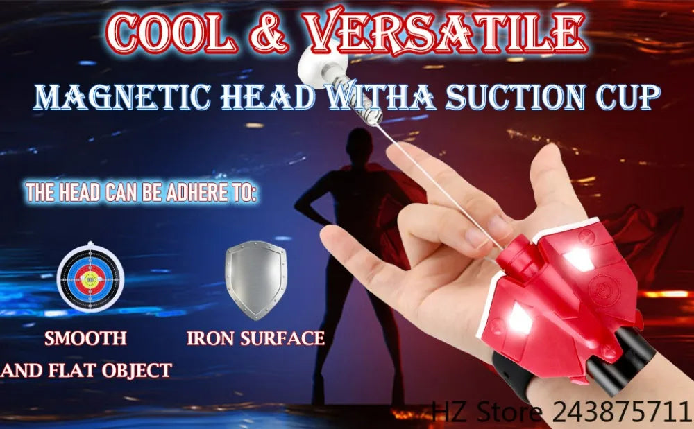 Spider Web Launcher with light String Shooters Toy Gadgets String Shooter Superhero Role-Play Cool Stuff Fun Toys Halloween Gift