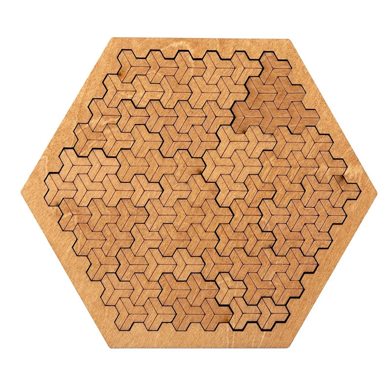 Impossible Wooden IQ Jigsaw Puzzle – 10-Level Brain Teaser Tangram Board Game