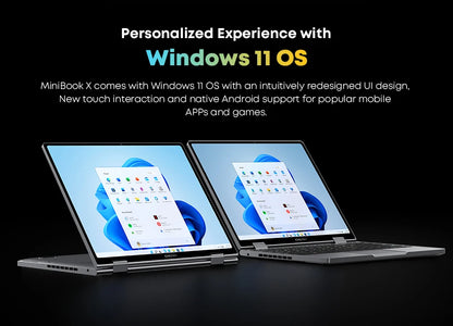 CHUWI MiniBook X 2025 2-in-1 Laptop Tablet Intel N150 CPU 10.51' FHD IPS Screen 12GB LPDDR5 512G SSD Windows 11 Notebook PC