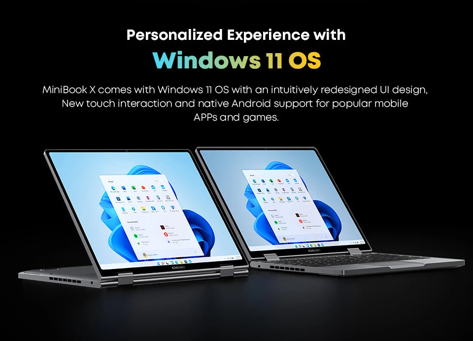 CHUWI MiniBook X N150 2-in-1 Laptop – 10.51" 360° Flip, 16GB RAM, 512GB SSD, WiFi 6