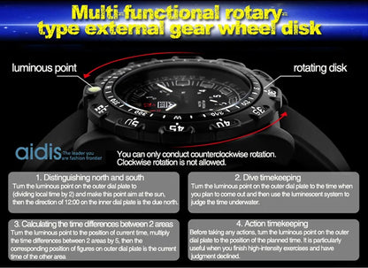 Addies Military Watch Special Forces Outdoor Sports Luminous Classic SEAL Army Wristwatch Man Quartz Watches For Men Waterproof