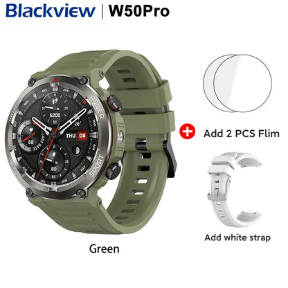 [World Premiere] Blackview W50 Pro Smartwatch 1.45" HD Display Flashlight Bluetooth Phone Call 960mAh Rugged Smartwatch
