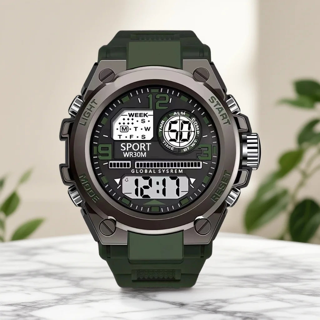 Trendy men's multifunctional sports student electronic watch is the best choice for gift giving