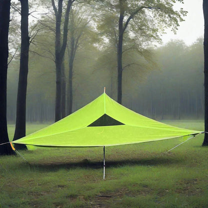 3-4 Person Anti-Rollover Hammock Swing Outdoor Camping Portable Triangle Hammock High Strength Canvas Hanging Bed for Hiking