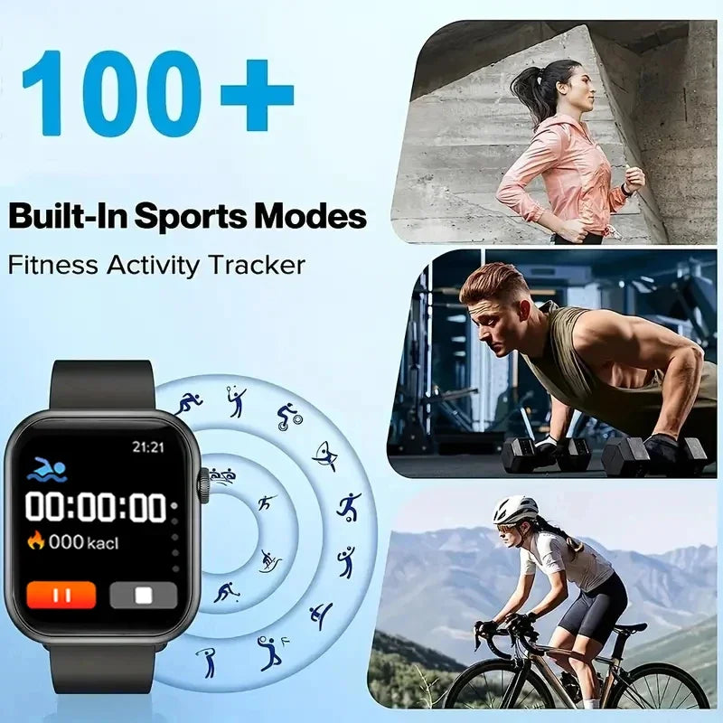 2025 Smartwatch - 1.73" Screen Bluetooth Call Blood Oxygen Monitor