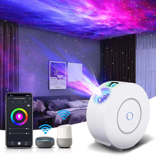 Intelligent Aurora Galaxy Starry Sky Projector Lamp Colorful 3D Nebula Dream Adjustment  for Gaming Room Decor LED Lights Gift