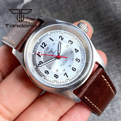 Tandorio 36mm Fashion 20BAR Automatic Dive Pilot Watch for Men Ladies NH35/PT5000/Miyota8215 Movt Sapphire Wristwatch Green Lume
