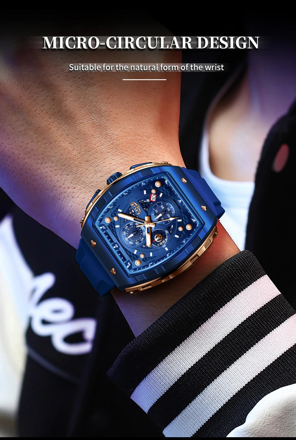 LIGE Top Brand Luxury Square Quartz Watches for Men Fashion Casual Sport 50M Waterproof Man Watch Auto Date Military Chronograph