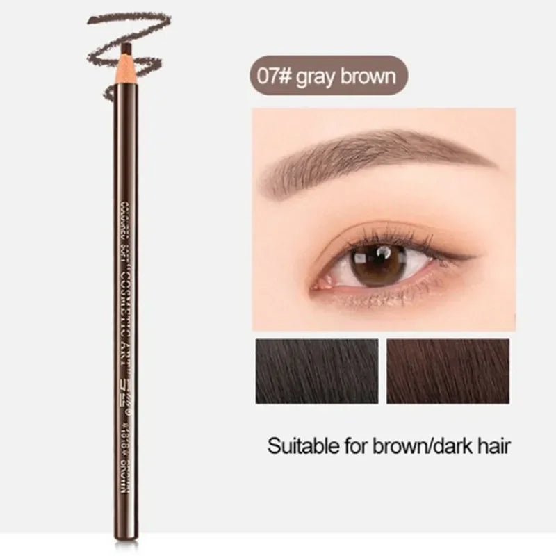 Eyebrow Pencil Waterproof Tattoo Pen Eyeliner Not Smudged Long Lasting Makeup Product Eyes Cosmetics with Pencil Sharpener