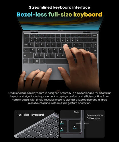 CHUWI MiniBook X N150 2-in-1 Laptop – 10.51" 360° Flip, 16GB RAM, 512GB SSD, WiFi 6