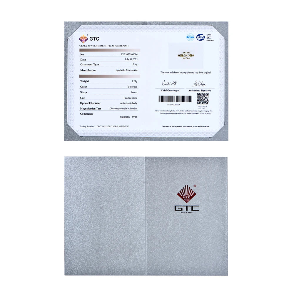 ATTAGEMS Classical  0.2ct Moissanite Ring For Women Flower Cluster Design D VVS1 925 Sterling Silver Wedding Rings Fine Jewelry