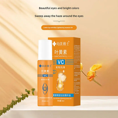 8ML VC Lutein Eye Essence Oil Eye Roller Ball Removes Dark Circles Dullness Eraser Eye Bag Fade Fine Line Nourishing Eye Care