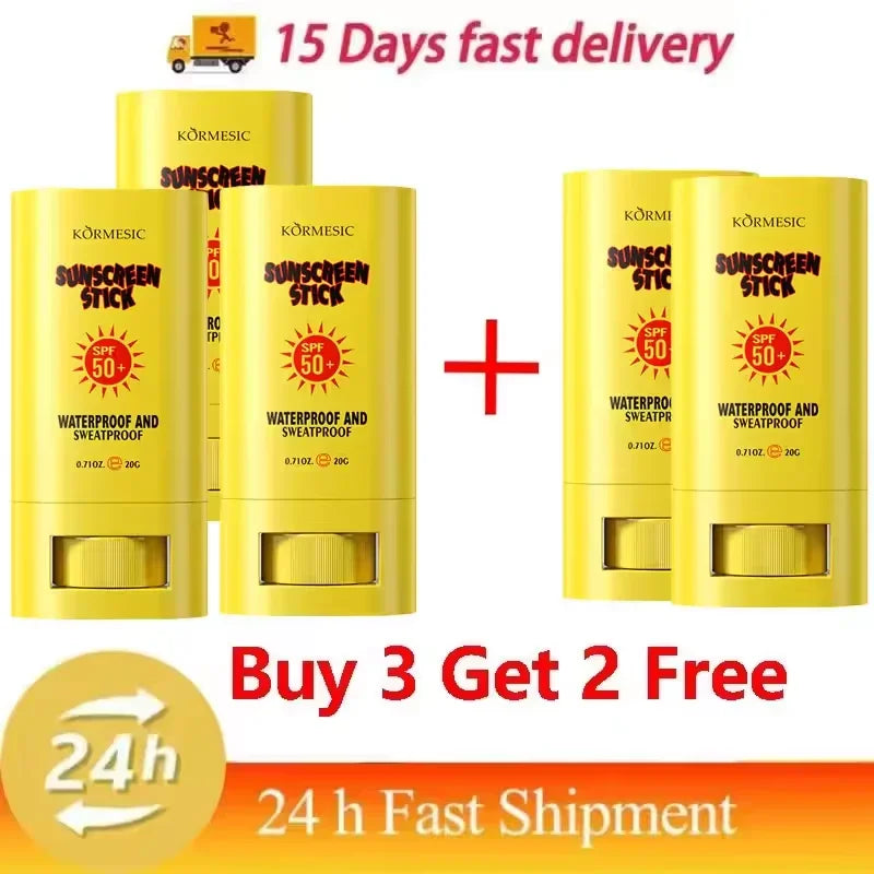 Sunscreen Cream Stick SPF 50+ UV Protective Anti Oxidant Sun Block Isolation Cream Lightweight Korea for All Skin Type Cosmetics