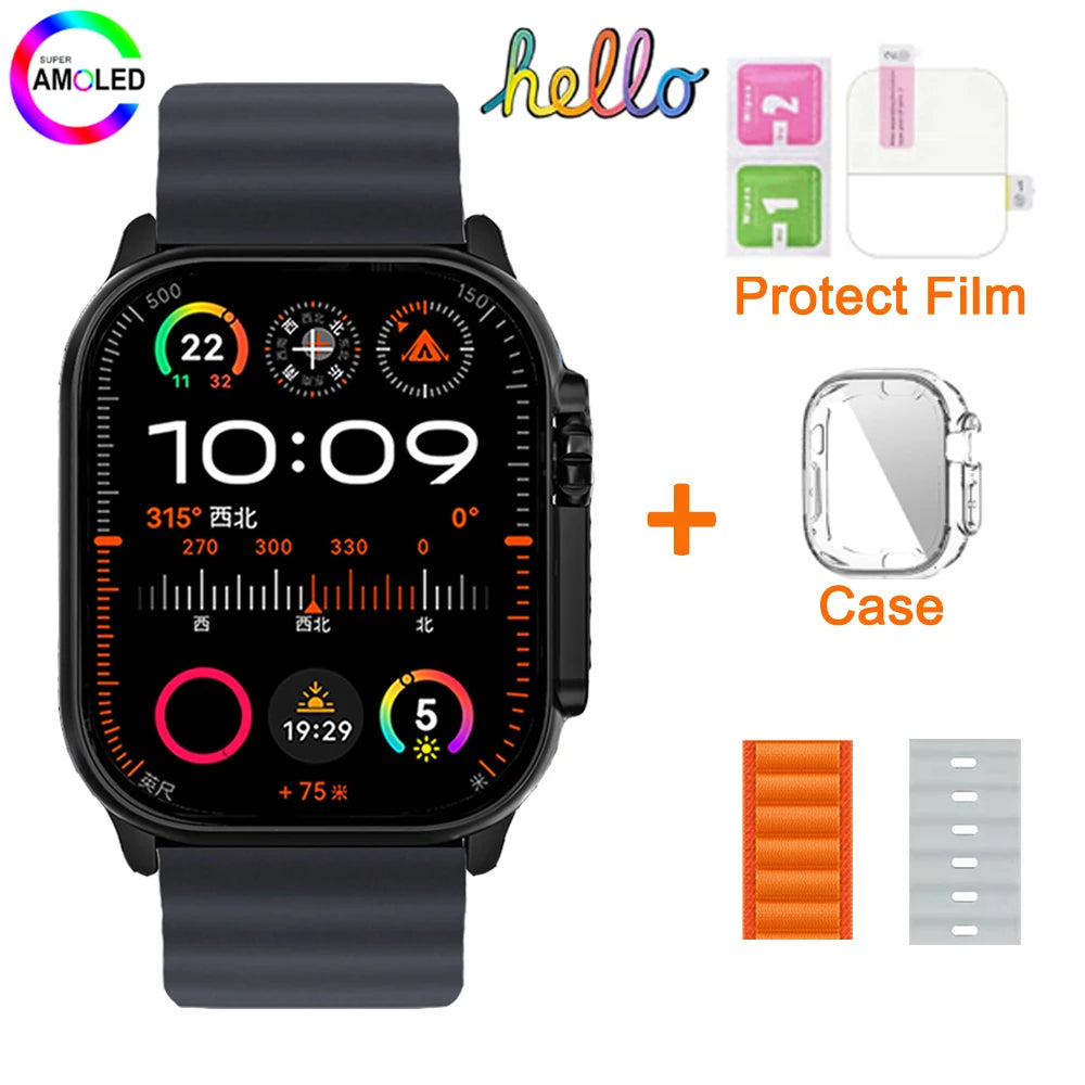 2025 Hello Watch 3 Plus Ultra Upgrade SmartWatch Original 49mm AMOLED 4G ROM NFC GPT Compass Photo Album Local Music Men Watch