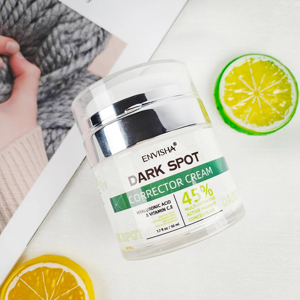 ENVISHA Face Skin Care Whitening Freckle Cream Remove Melasma Dark Spots Melanin Brighten Anti-Aging Lightening Shrink Pores