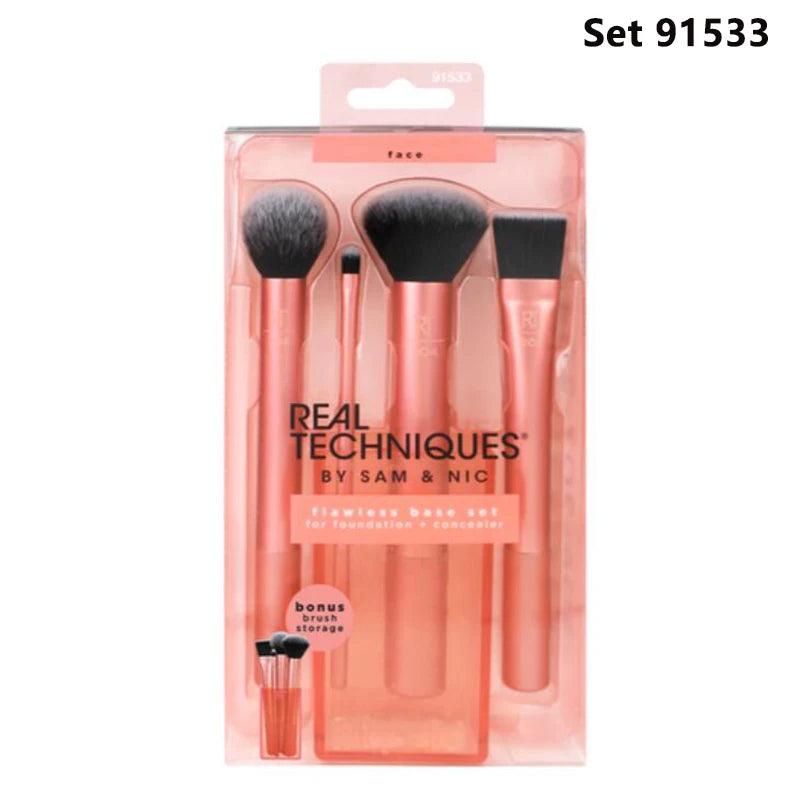 Real Techniques makeup brushes set for cosmetic foundation powder blush eyeshadow kabuki blending make up brush beauty tool 1415