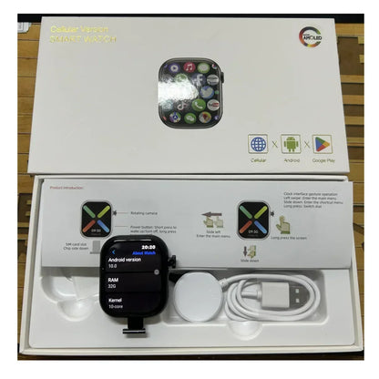 VP29 Smartwatch with rotating camera 2.29-inch AMOLED screen 490x580 Global Edition supports SIM WiFi GPS video calling