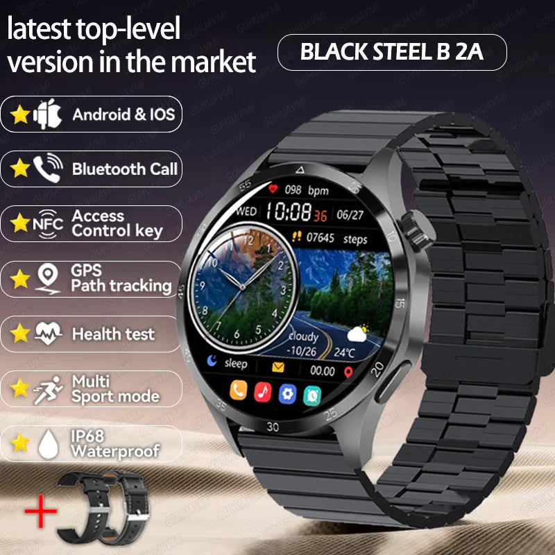 New Huawei Watch GT5 Pro Smart Watch 1.53 Inch HD AMOLED Screen NFC GPS Tracker Bluetooth Call Health Monitoring Watch Men Women