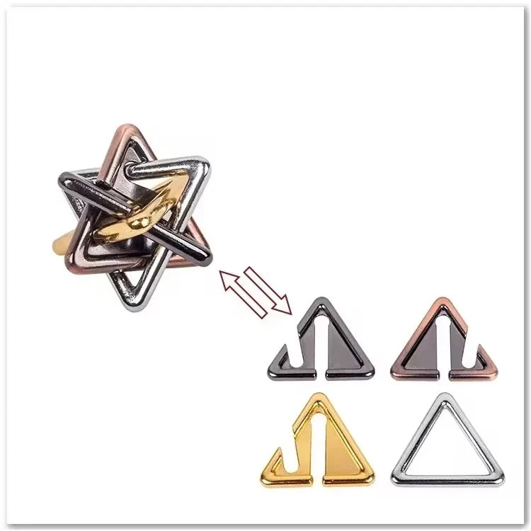 Creative IQ Metal Brain Teaser Puzzle – Magic Baffling Game Toy for Kids & Adults