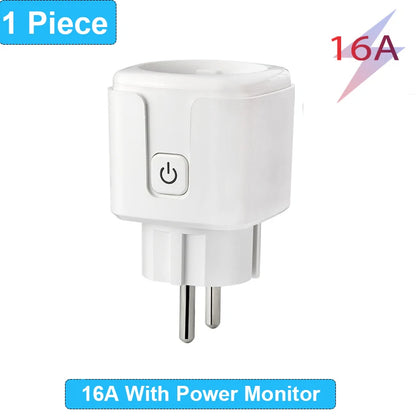 Smart Plug WiFi Socket EU 16A/20A Power Monitor Timing Function Tuya SmartLife APP Control Work with Alexa Google Home Alice