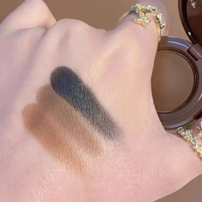 Macaron Three-layer Eyeshadow New Pearlescent Matte Flash Contouring Earth Tone Band Mirror Nose Profile 3-in-1 Makeup Palette