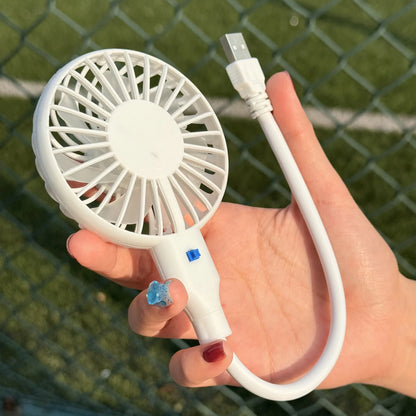 2025 USB Handheld Fan Silent Cooling Power Bank Portable Wireless Mini Play USB Plug Fans With Switch Summer Outdoors and Travel