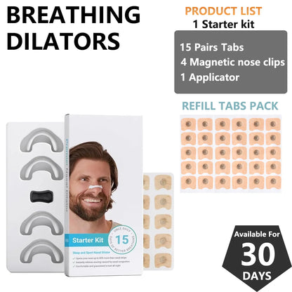 Sport Nasal Dilator Sleep Nasal Breathing Dilators Starter Kit Nose Breathe Strips Magnetic Nasal Strips Reduce Snoring