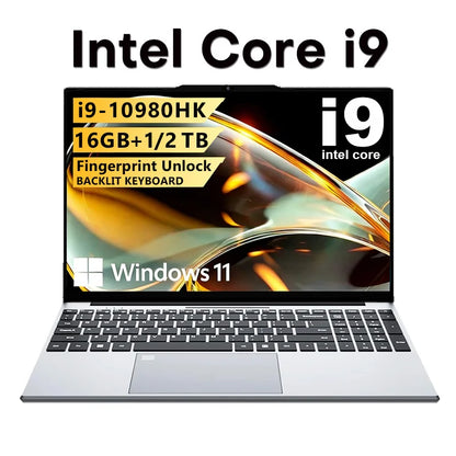 15.6" Gaming Laptop – Intel Core i9-10980HK/i9-9900U, 16GB RAM, 2TB SSD, Fingerprint, Windows 11