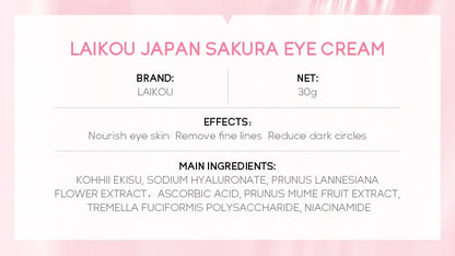 LAIKOU Sakura Eye Cream Anti Dark Circles Remove eye Bags Moisturizing Anti-aging Beauty Health Eyes Skin Care Cosmetics