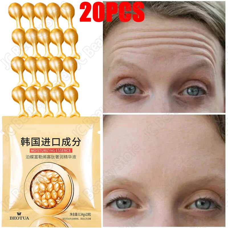 New 20pcs Hyaluronic Acid Capsules Serum Face Fine Line Repair Spot Remove Whiten Anti-Wrinkle Ageless Firm Skin Care Cosmetics