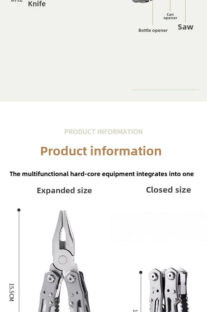 Folding Multi-tool Pocket Knife Pliers Mini Portable Fold Outdoor Hunting Survival Rescue Tactical Multipurpose Repair Tool