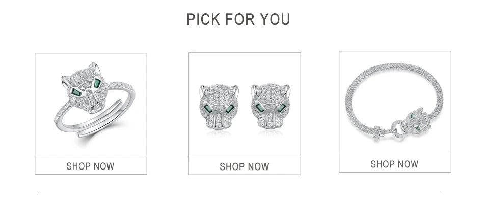 ALLNOEL 100% 925 Silver Bracelet For Women Hollow Leopard Head Panther Snake New Year Gifts Hip Hop Animal Jewelry Wholesale