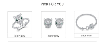 ALLNOEL 100% 925 Silver Bracelet For Women Hollow Leopard Head Panther Snake New Year Gifts Hip Hop Animal Jewelry Wholesale