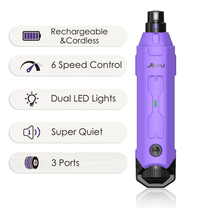 6-Speed Dog Nail Grinder  Enhanced Pet Nail Grinder Super Quiet Rechargeable Electric Dog Nail Trimmer Painless paws grooming