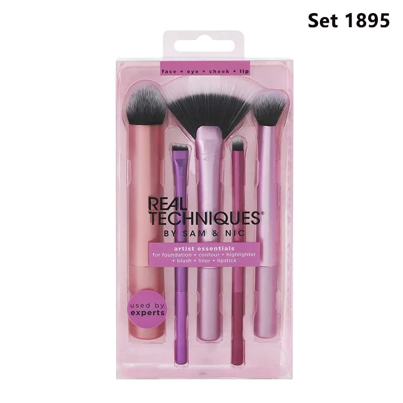 Real Techniques makeup brushes set for cosmetic foundation powder blush eyeshadow kabuki blending make up brush beauty tool 1415