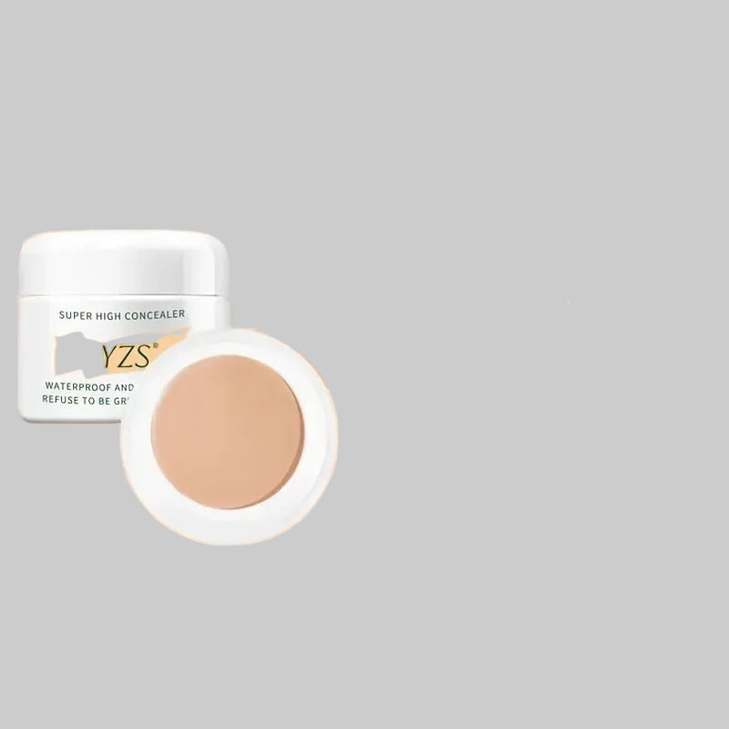 YZS super high concealer jar with a swatch 