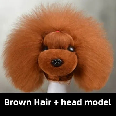 Pet simulated head hair fake dog head model beautician practice cutting dog hair dog body Wig Pet Grooming Trimming Practice